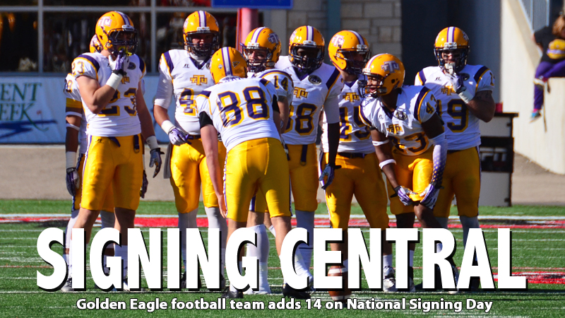 Golden Eagle football staff announces 14 newcomers on National Signing Day