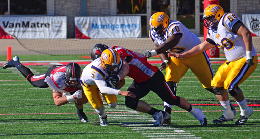 Stone, defense lead Golden Eagles to 41-16 win at SEMO; Brown ties record