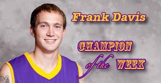 The Sports Zone names Frank Davis Champion of the Week