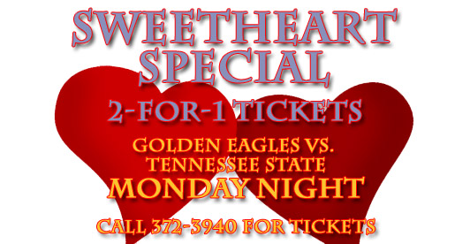 Happy Valentine's Day: Sweetheart Special for Monday's game