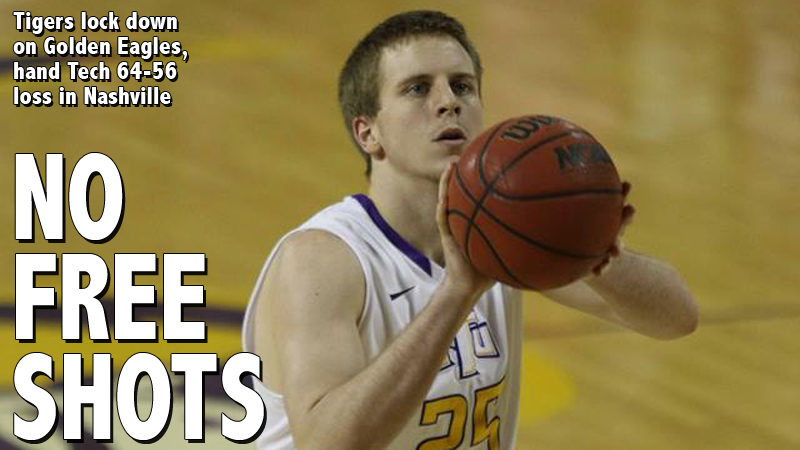 Tigers lock down on Golden Eagles, hand Tech 64-56 loss in Nashville