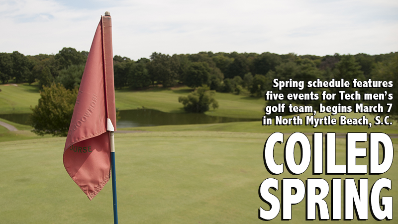 Spring season features five events for Tech men's golf team, begins March 7