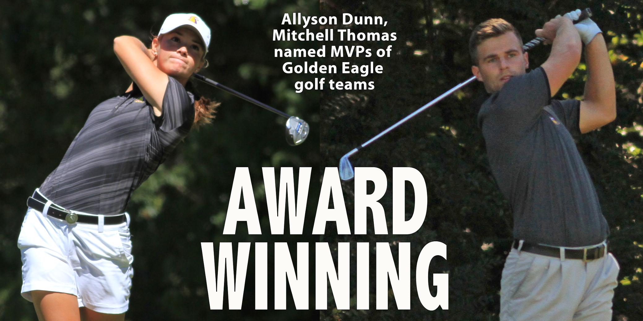 Dunn, Thomas named team MVPs for 2015-16 as Golden Eagle golf teams announce awards