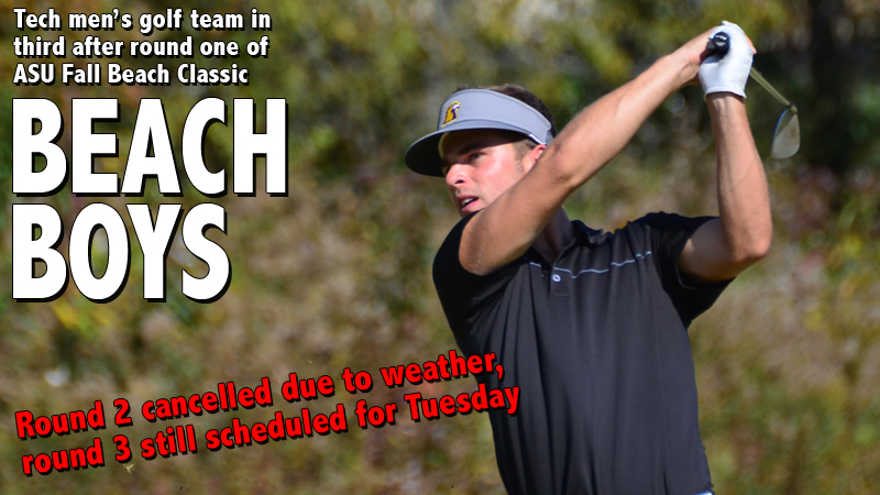 Tech men's golf team in third after day one of ASU Fall Beach Classic