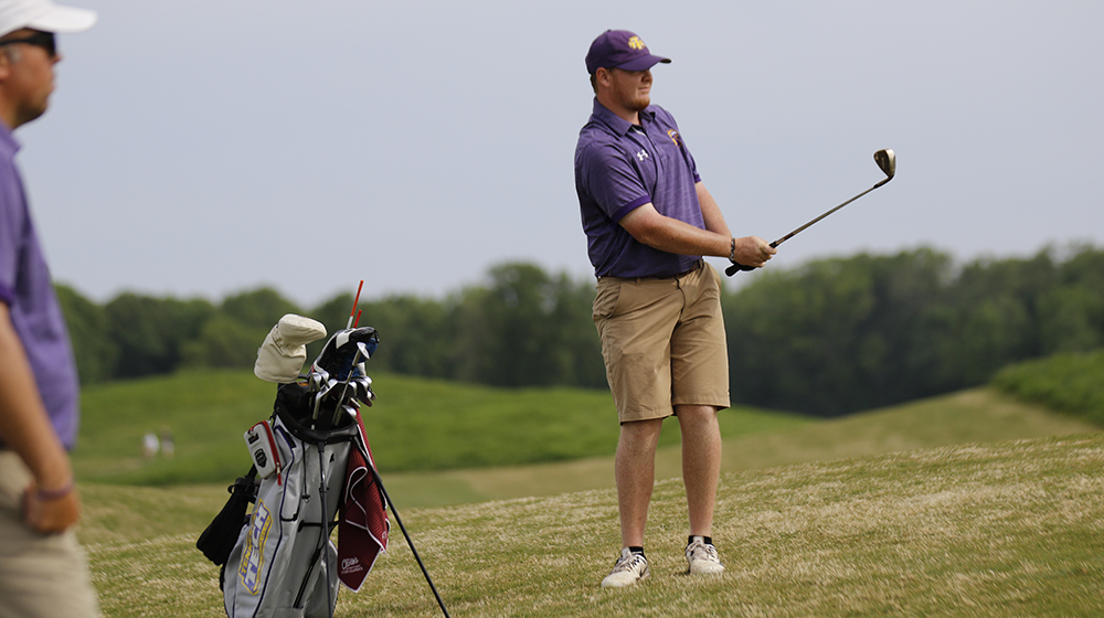 Womack ties program single-round record, Golden Eagles tie for fifth at OVC Championships