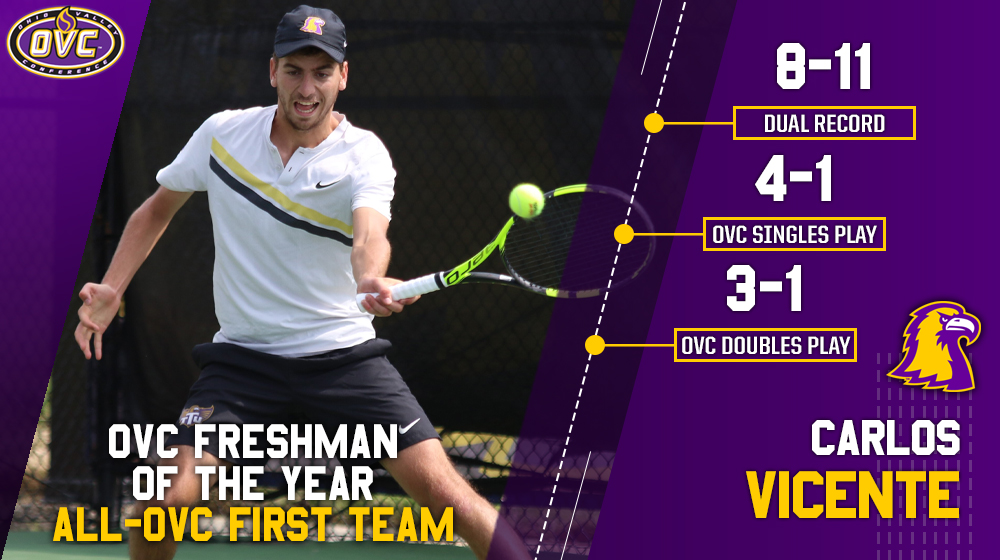 Tech tennis places four on All-OVC first and second team; Vicente earns Freshman of the Year honor