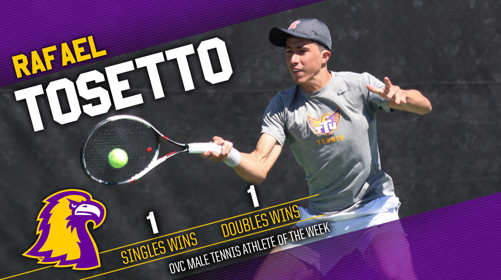 Tosetto honored with his second OVC Male Tennis Athlete of the Week award