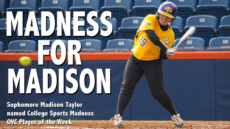 Sophomore Madison Taylor named College Sports Madness OVC Player of the Week