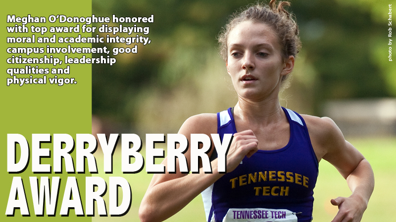 Runner Meghan O'Donoghue shares 2014 Derryberry Award honors