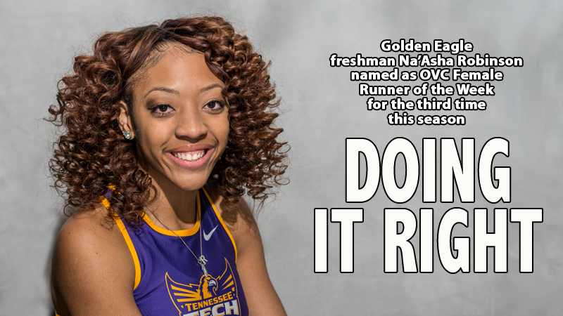 Na'Asha Robinson selected as OVC Runner of the Week for third time