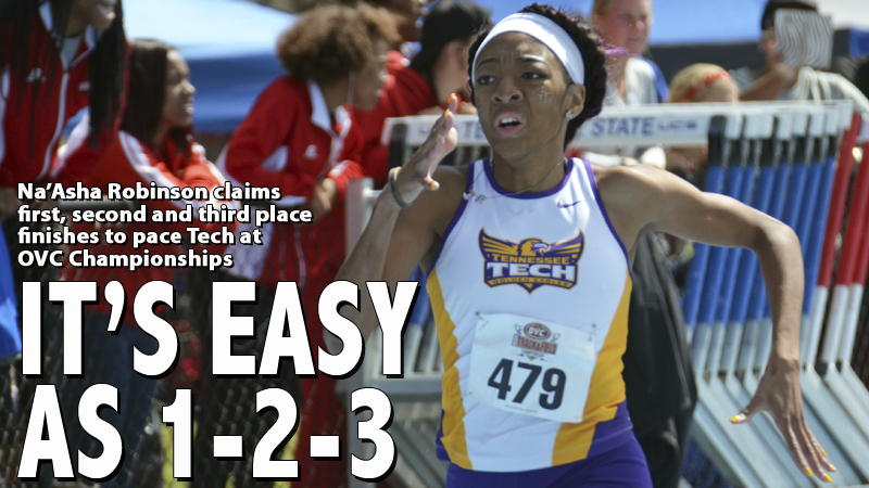 Robinson, Jackson win individual titles, Golden Eagles eighth at OVC Championships