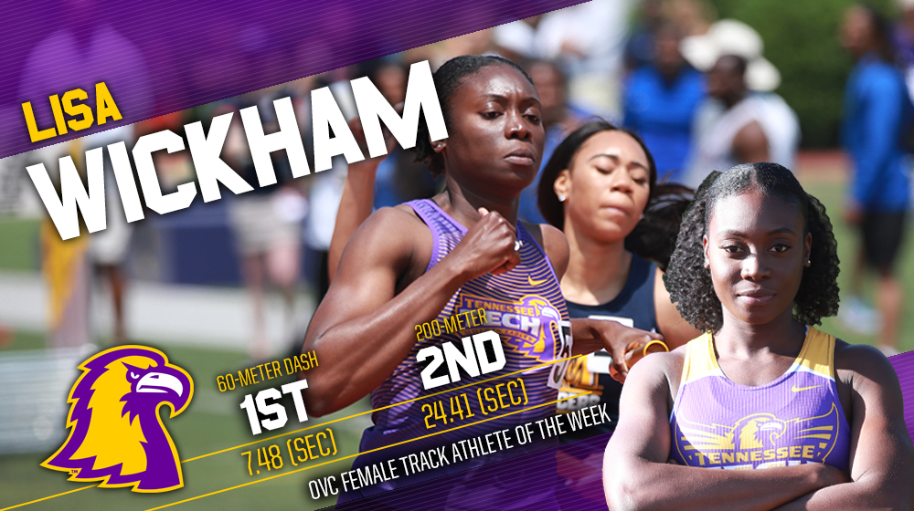 Wickham wins OVC Track Athlete of the Week, extends Golden Eagles’ streak to five