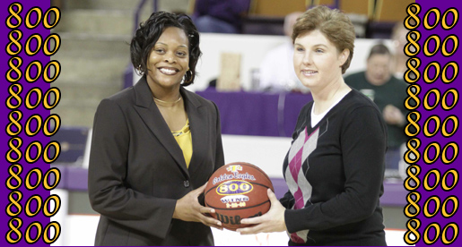 Women's Basketball program recognized for milestone 800 victories