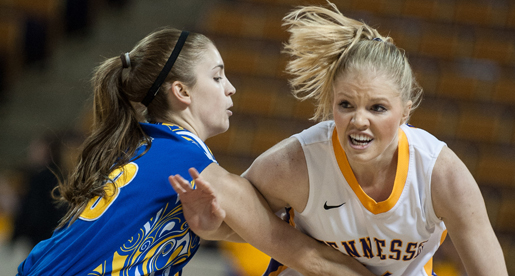 Golden Eagle women clinch top spot in East with convincing win over MSU