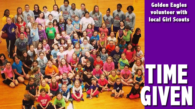 Tennessee Tech helps with Girl Scout Basketball Clinic for Putnam County