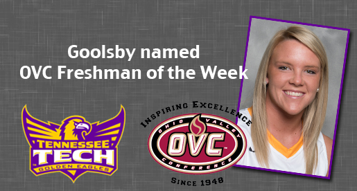 Hannah Goolsby earns OVC Freshman of the Week honors