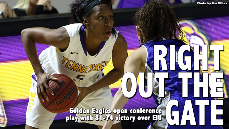 Golden Eagles open conference play with 81-74 victory over Eastern Illinois