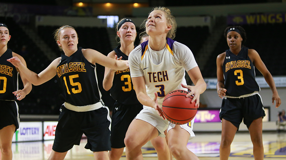 Tech women’s basketball fine-tunes play in exhibition win over Hiwassee College