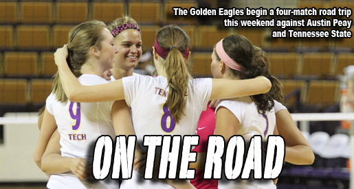 Golden Eagle volleyball begins a four-match road trip this weekend against Austin Peay and Tennessee State