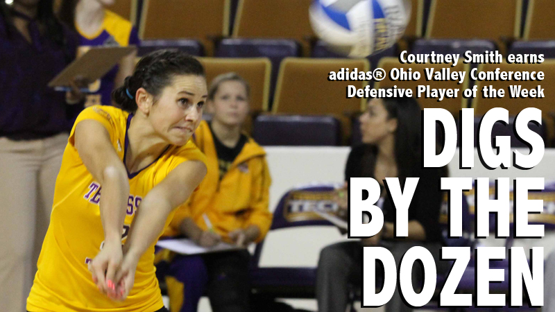 Senior libero nabs adidas® Ohio Valley Conference Defensive Player of the Week