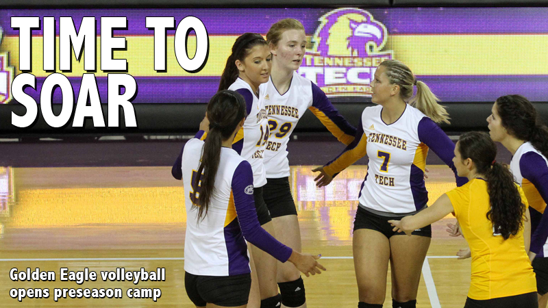2015 volleyball season opens up as the Golden Eagles report for training camp
