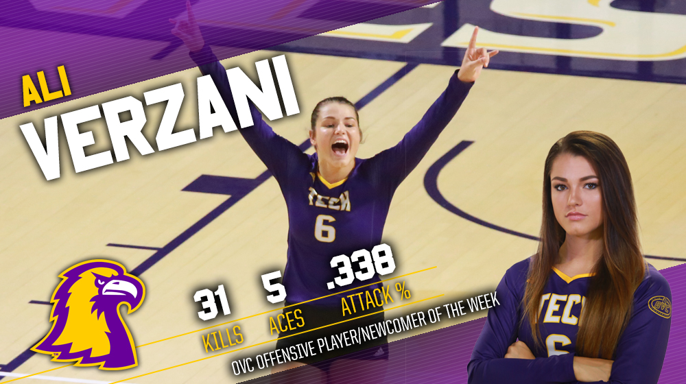 Verzani nets Co-Offensive Player and Newcomer of the Week from the OVC